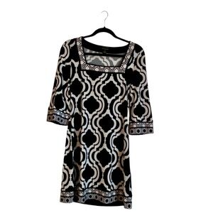 White House Black Market WHBM women’s signature knit geometric Dress, si…